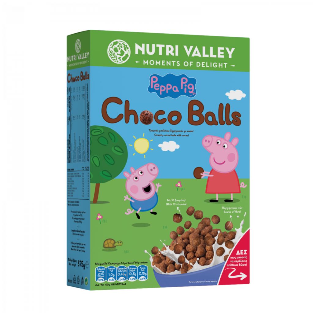 Nutri Valley PEPPA PIG 鬆脆穀類早餐 375g - 朱古力脆波