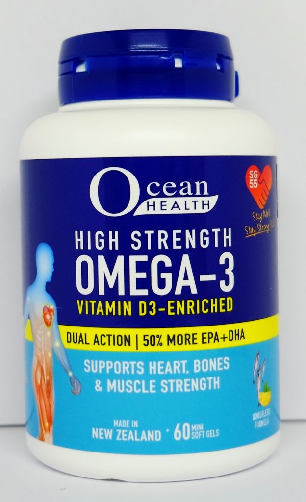 Ocean Health 高強度Omega-3 +維生素D3 60粒