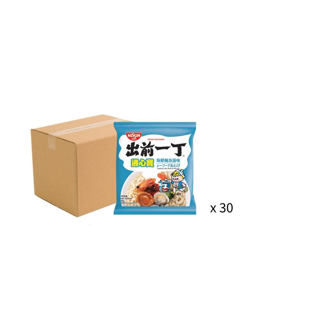 出前一丁海鮮鮑魚湯味通心寶90g - 原箱30包