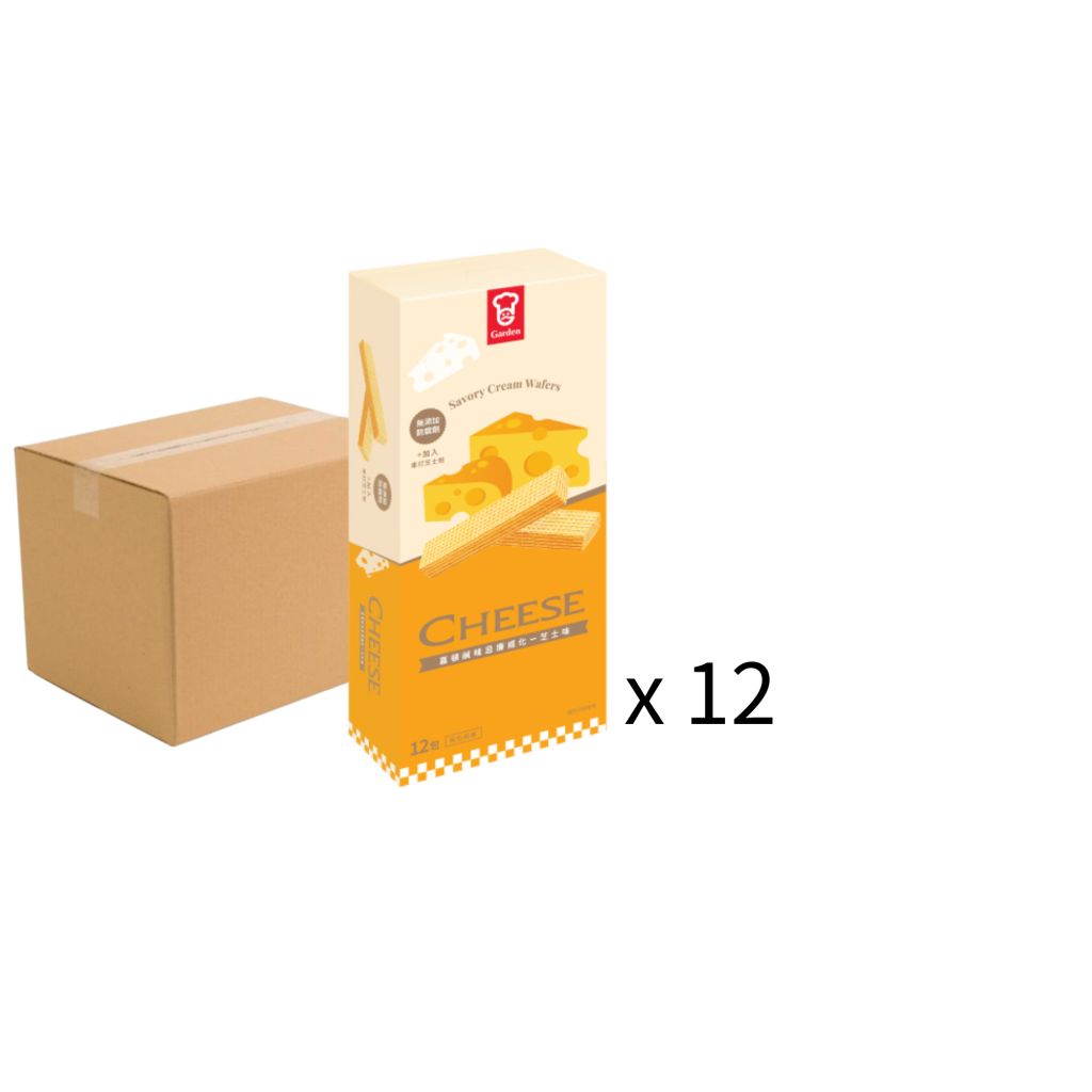 嘉頓鹹味忌廉威化 – 芝士味 153g 原箱12盒