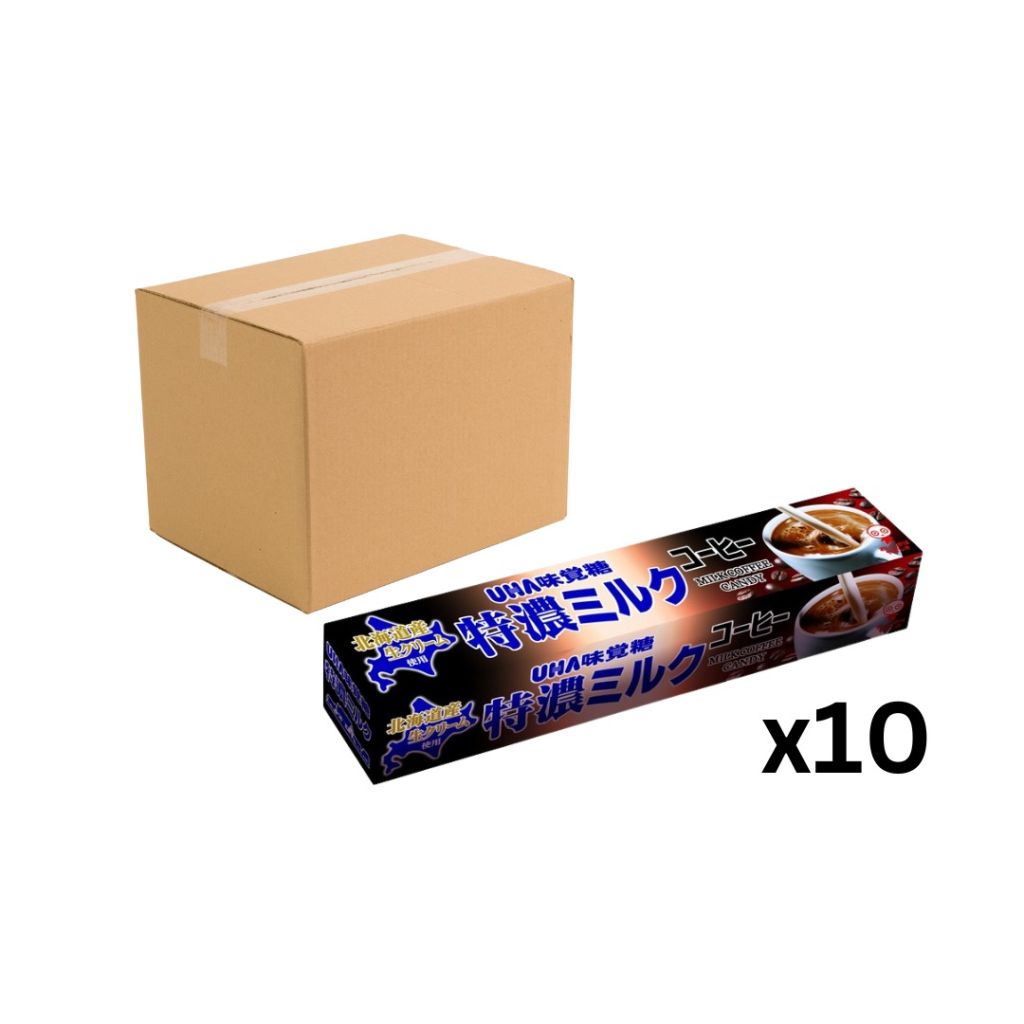UHA 味覺糖 特濃牛奶條裝糖-咖啡味40g - 原箱10條