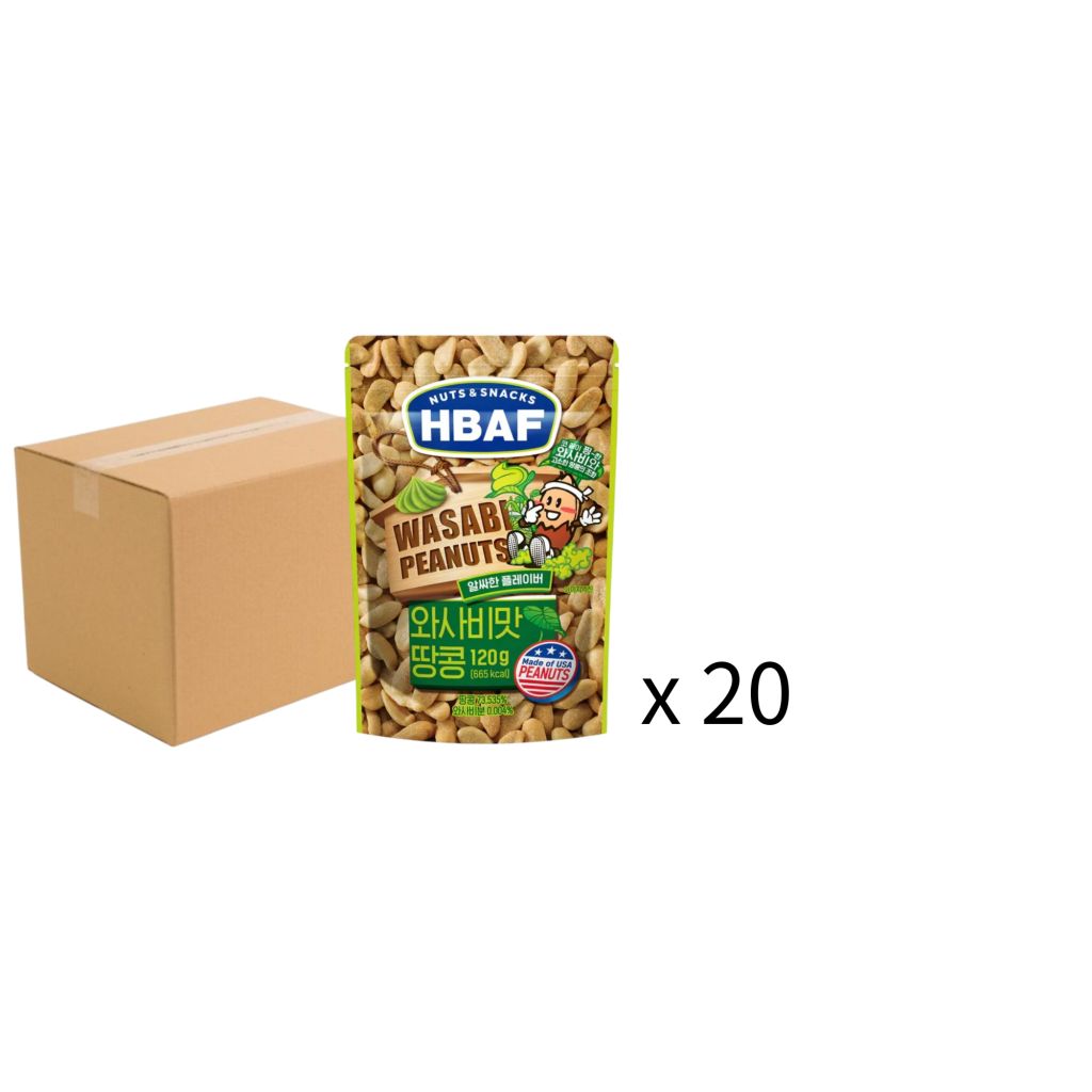 HBAF 乾焗原粒芥末花生 120g - 原箱20包